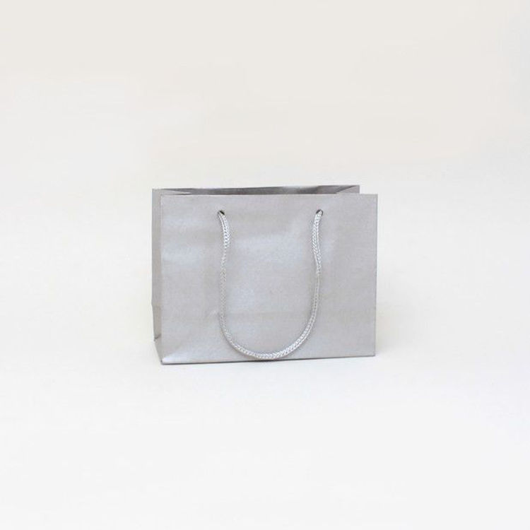 Picture of Item 1393-3932- 11x14x6cm. Silver Printed Kraft Paper Gift B